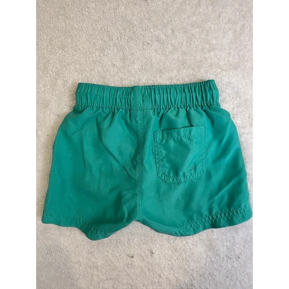 Old Navy Boys Teal Green Swim Trunks Mesh Lined Board Shorts 12-18‎ Months